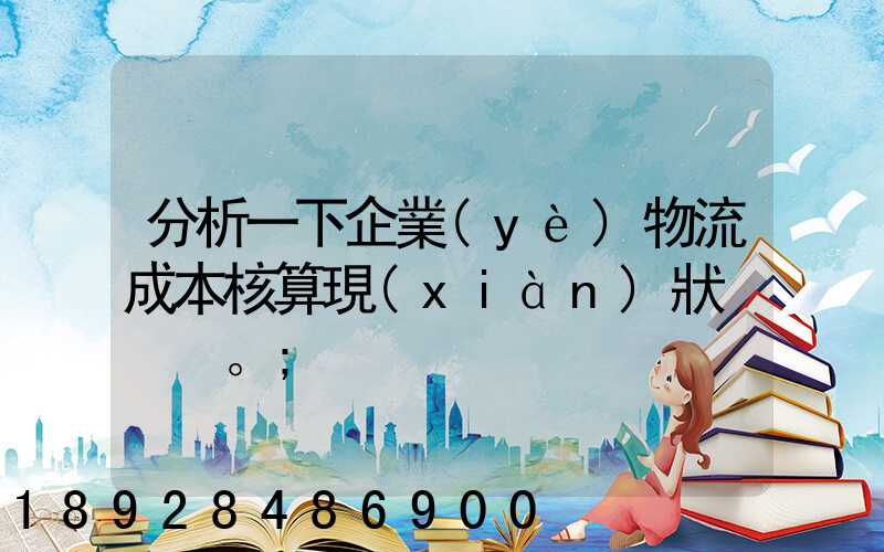 分析一下企業(yè)物流成本核算現(xiàn)狀。
